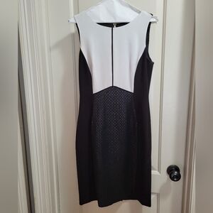 Antonio Melani Sleeveless Black & White Dress, Size 4